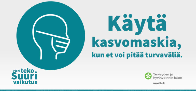 Kasvomaskia suositellaan